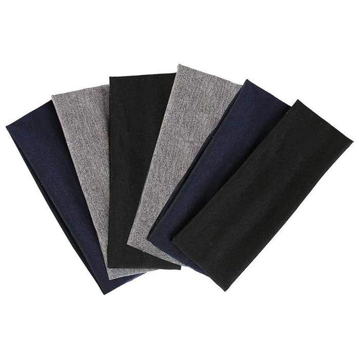 6 Pack Yoga Soft Elastic fitness Headbands for Men