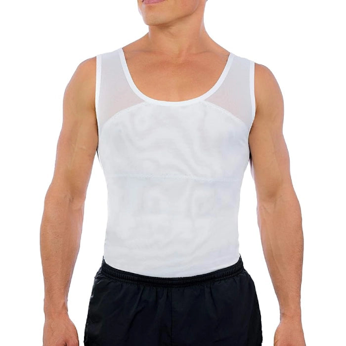 Body Slimming Shapewear to Hide Gynecomastia - White
