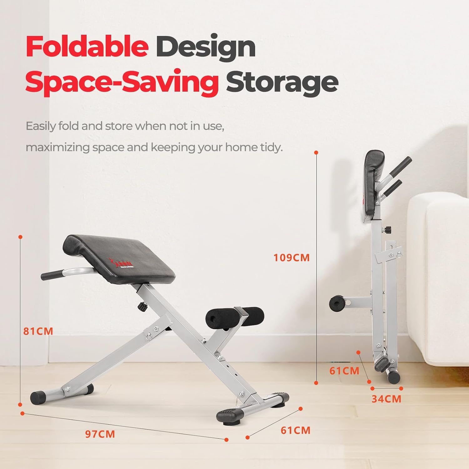 Foldable Hyperextension Roman Chair