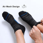 Men’s 6-Pack Ankle Running Socks - Black