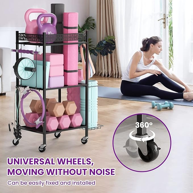 Yoga Mat and Equipments Storage Rack