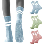 Colourful - Anti-Skid Grip Socks for Yoga, Barre, Ballet and Workouts - Pairs of 3