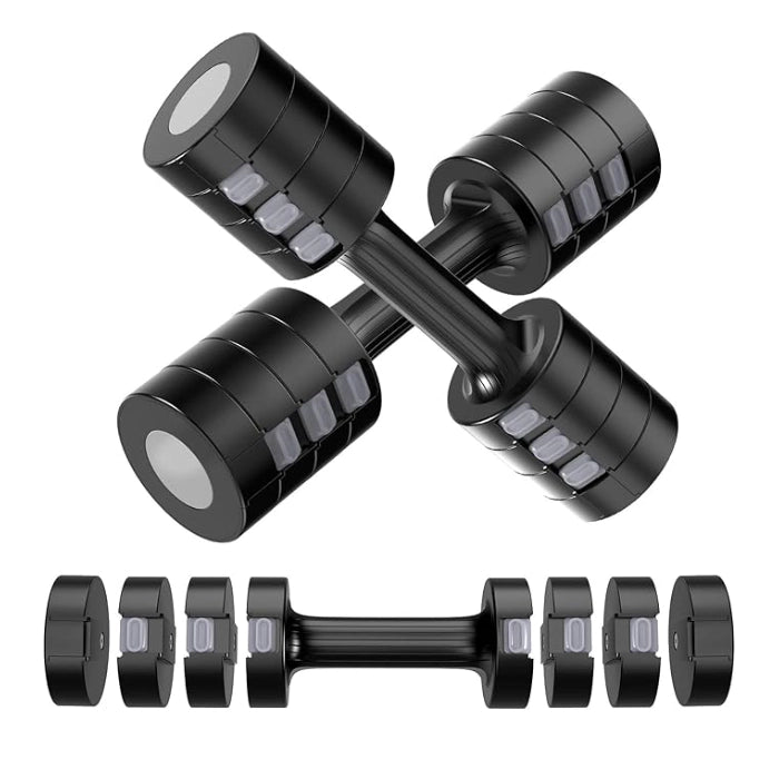 Black - Adjustable Dumbbells Set, Hand Weights Set