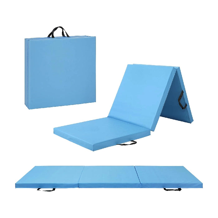 Blue- All-Purpose Folding Anti-Tear Exercise & Balance Mat