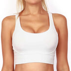 Women’s Strappy Padded Sports Bra - White