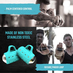 Stainless Steel Hand Weights with Anti-Slip Silicone Finger Loop