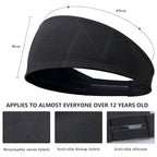 3 Pack Elastic Wide Dual-Layer Lightweight Sports Headbands