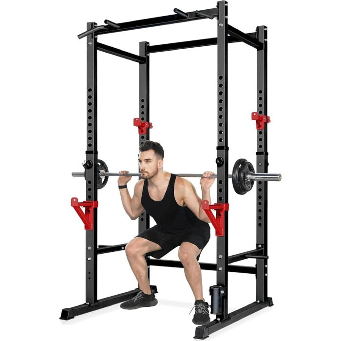 Adjustable Squat Rack with Pull-Up Bar