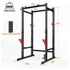 Adjustable Squat Rack with Pull-Up Bar