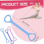 Elastic Exercise Bands for Yoga - Pack of 3