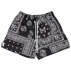 Men’s Mesh Graphic Print Shorts for Athletic Gym - Black