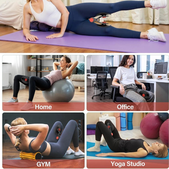 Black Red - Inner Thigh Trimmer and Pelvic Floor Trainer for Strength & Postpartum Recovery