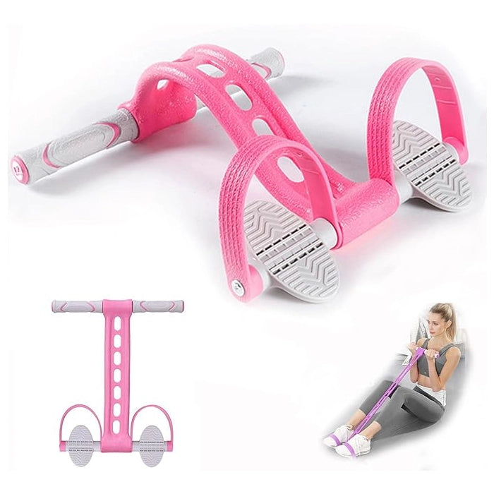 Pink - Multifunction Yoga & Home Gym Workout - Pedal Resistance Band