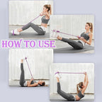 Purple - Multifunction Yoga & Home Gym Workout - Pedal Resistance Band