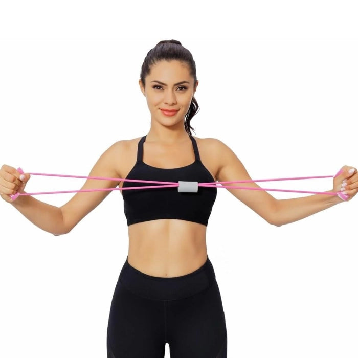 2-Piece Figure 8 Elastic Stretch Bands for Yoga and Home Exercise