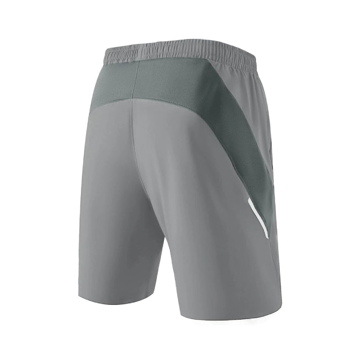 Grey - Men’s Quick-Dry Sports Shorts with Zipper Pockets