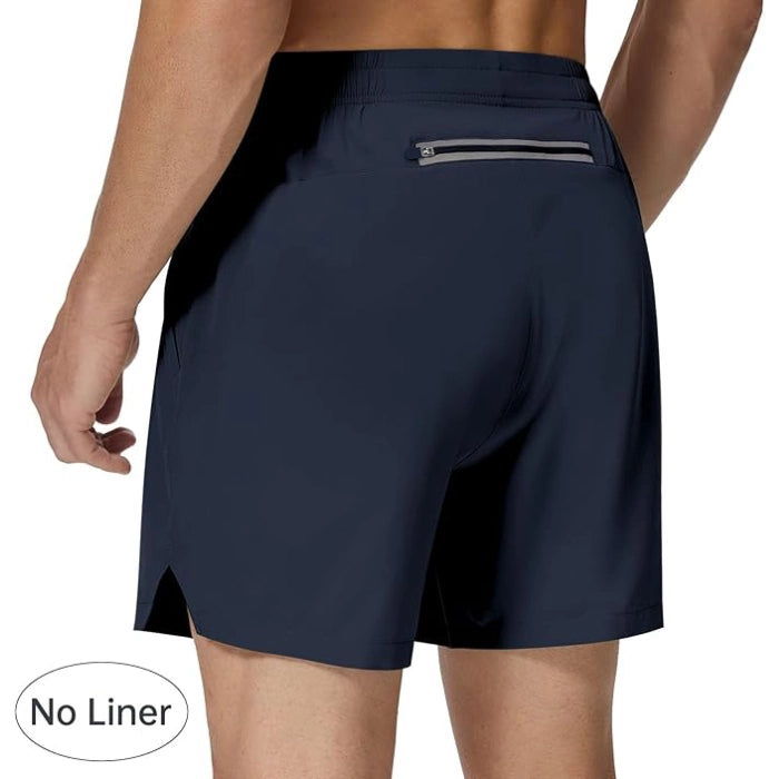 Navy Blue - Quick-Dry Lightweight Gym & Running Shorts with Pockets