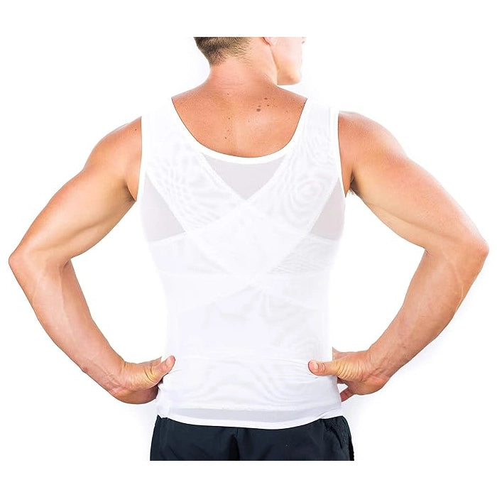Body Slimming Shapewear to Hide Gynecomastia - White