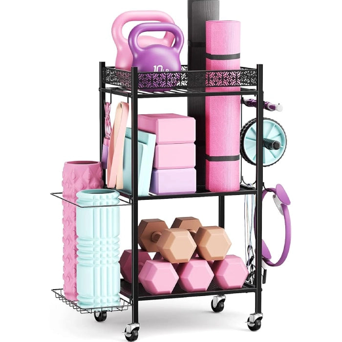 Yoga Mat and Equipments Storage Rack