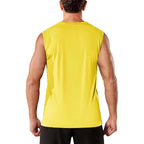 Moisture Wicking Athletic Muscle T-Shirts for Gym & Workout - Yellow