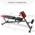 Multi-Functional Weight Bench – Adjustable Incline, Decline, Flat & Roman Chair for Full-Body Workouts